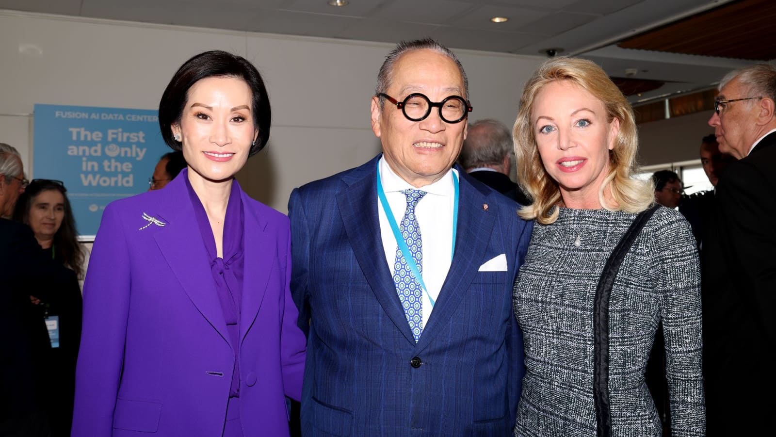 Princess Camilla de Bourbon with Peter and Ida Liu at Monaco clean fusion forum 2025